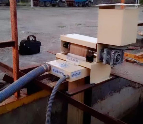 Industrial oil water separator installed for effluent treatment in a manufacturing plant